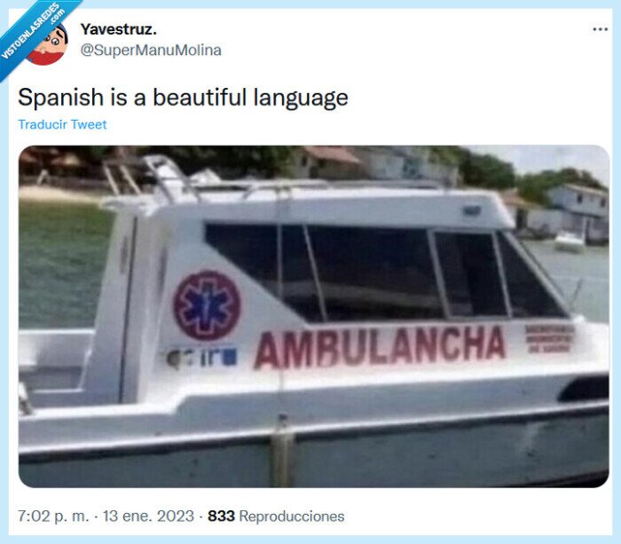 ambulancia,lancha,español
