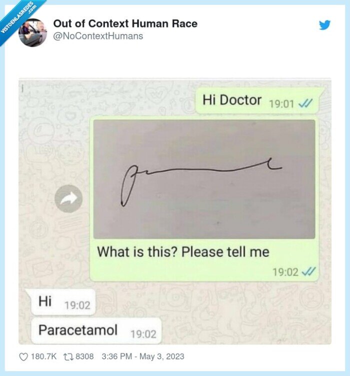 caligrafia,doctor,paracetamol
