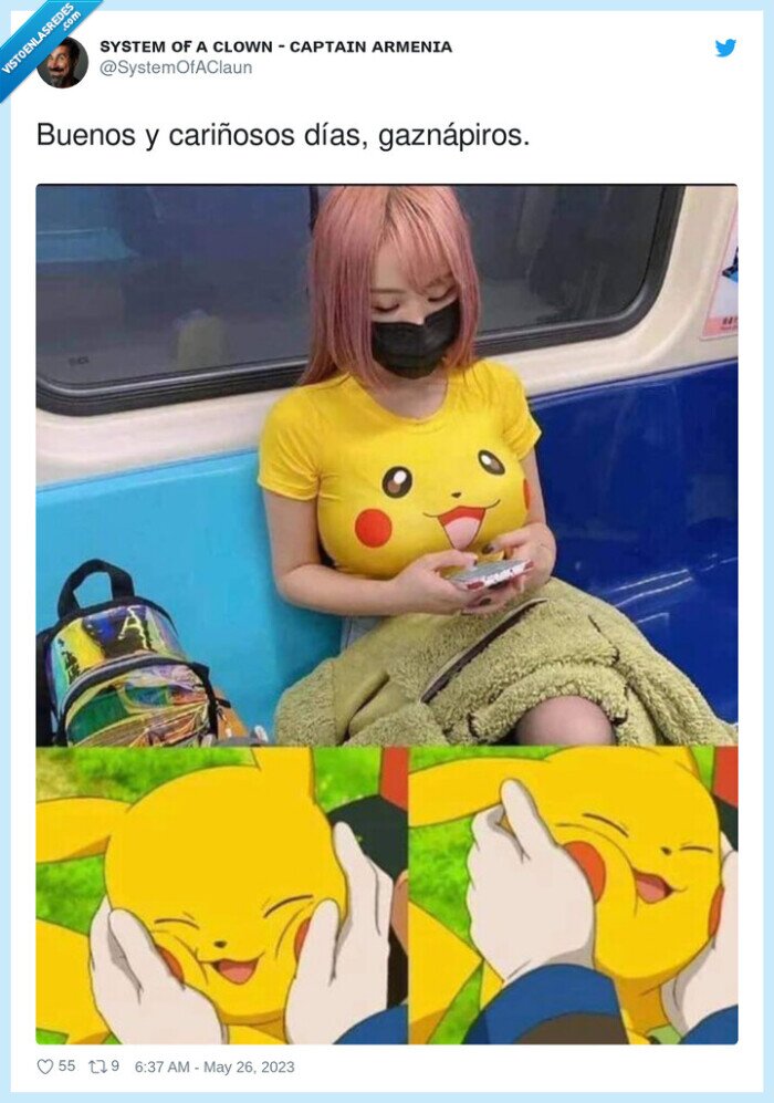 abrazar,manosear,pikachu