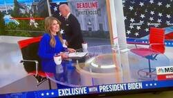 Enlace a Biden demuestra que es un NPC una vez más: durante una entrevista en vivo, se levanta y se retira del set