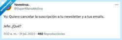 Enlace a Que no me envíes más cosas por @supermanumolina