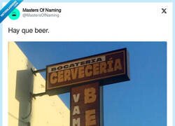 Enlace a Hay que beer, por @MastersOfNaming