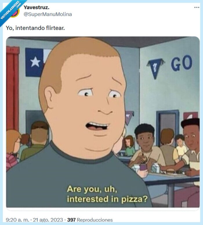 flirtear,intentar,pizza