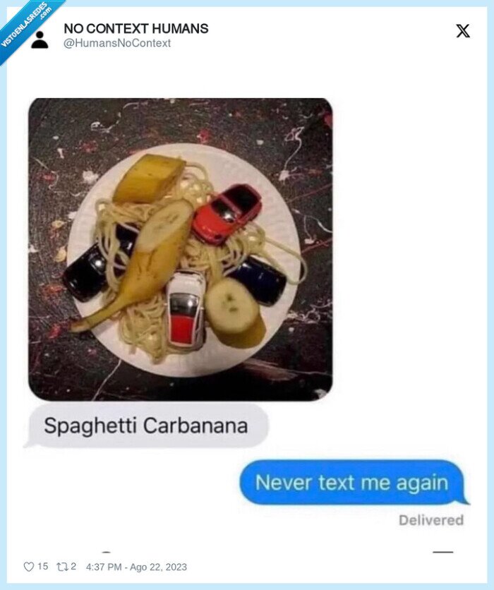 coche,banana,espaguetti