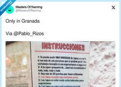 Enlace a Instrucciones top en un bar de tapas en Granada