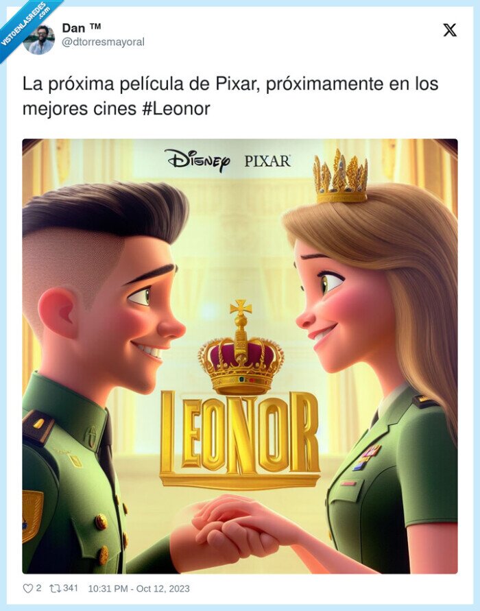 1471584 - La próxima película de Pixar, próximamente en los mejores cines #Leonor, por @dtorresmayoral