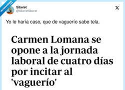 Enlace a Carmen Lomana hablando de vaguerío, por @SiberetSiberet