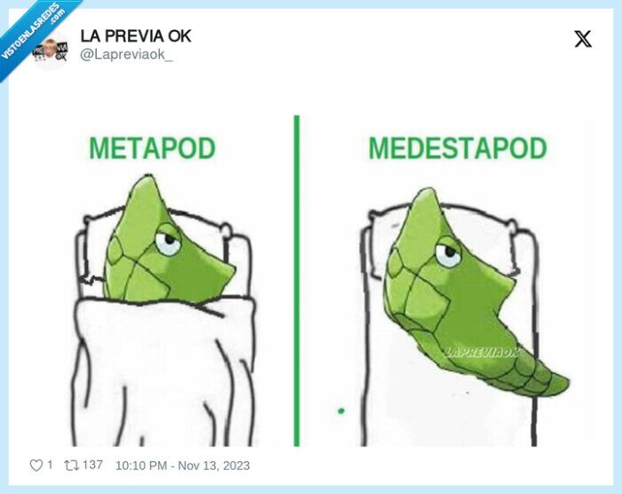 1480912 - Metapod / Medestapod, por @Lapreviaok_