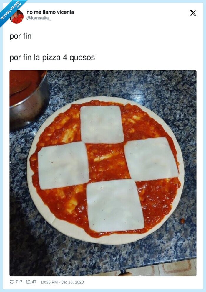 1496660 - Pizza 4 quesos, por @kansaita_