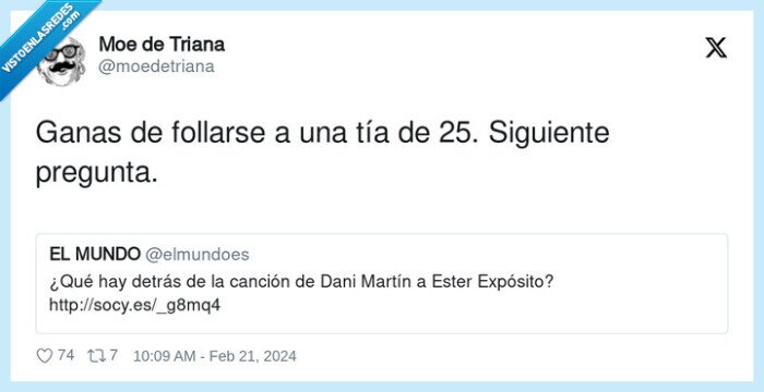 1536458 - Lo de Dani Martín con Ester Expósito me parece muy turbio, por @moedetriana