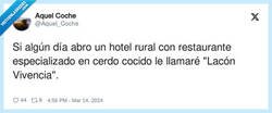 Enlace a De hotel rural, por @Aquel_Coche