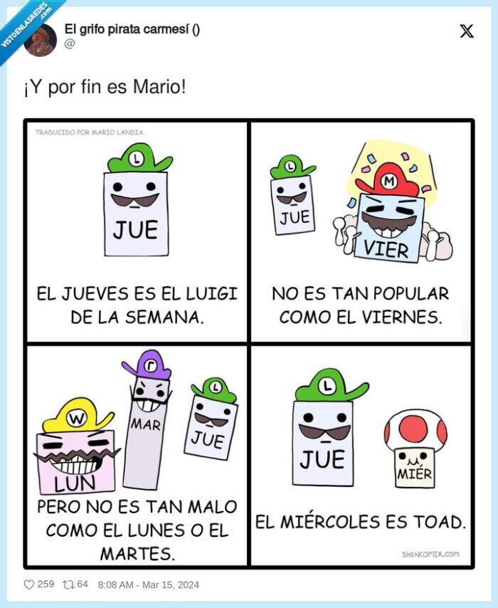 1548684 - Luigi es el jueves, por @ErigolDelViento