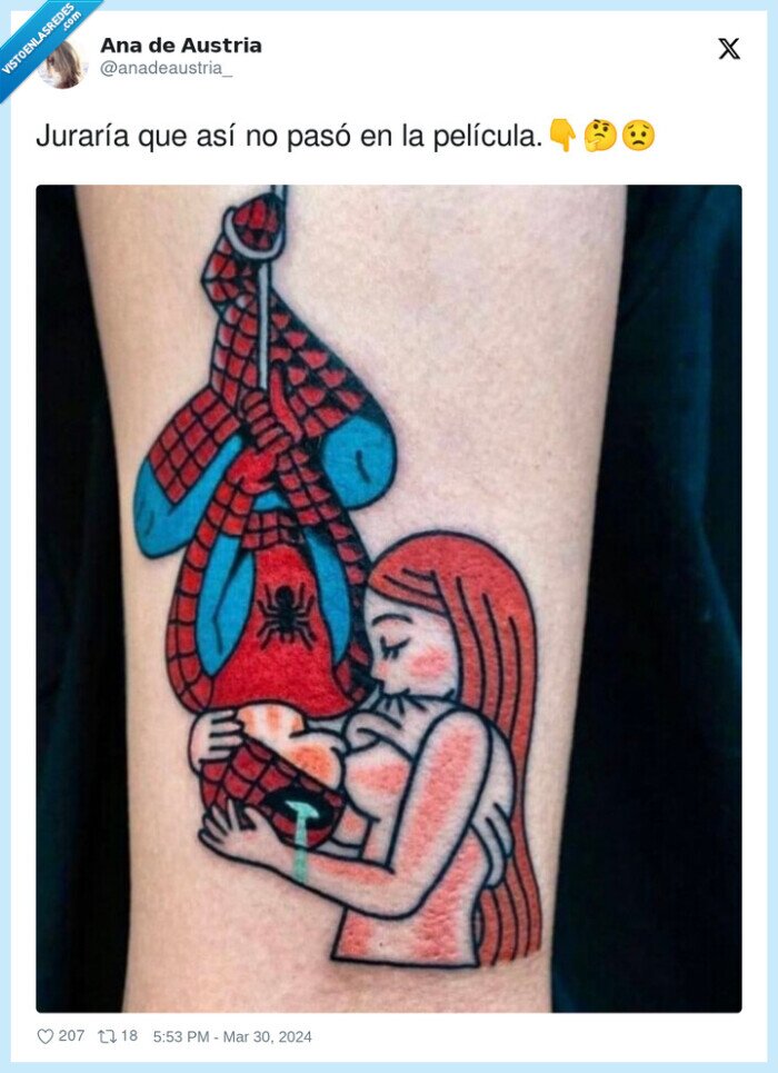 tatuaje,peter parker,spiderman,beso