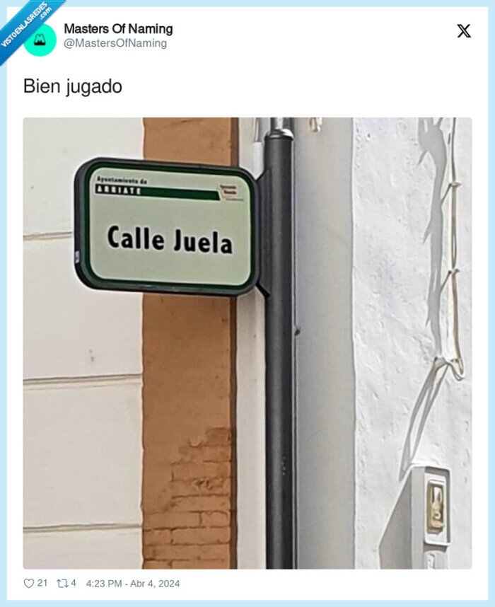 1558549 - Calle Juela, por @MastersOfNaming