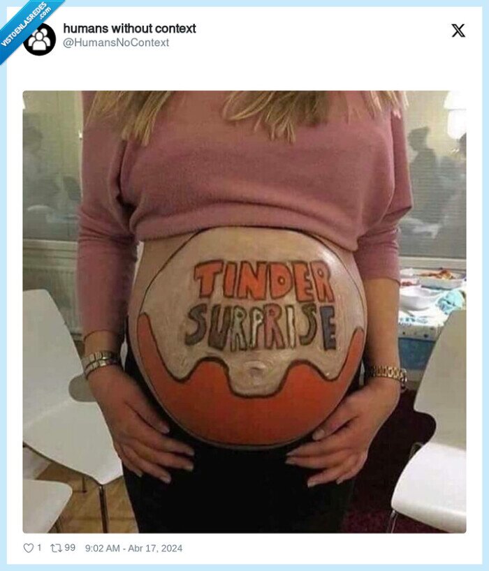 tinder surprise,embarazo,barriga,tinder