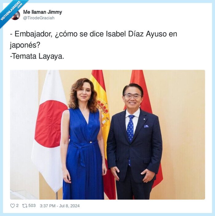 embajador,japonés,isabel diaz ayuso