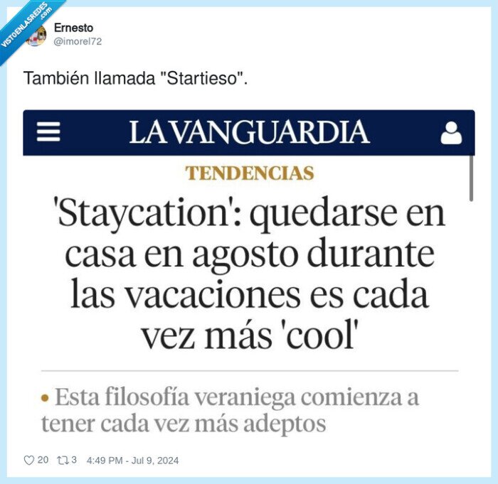 startieso,vacaciones,cool,staycation