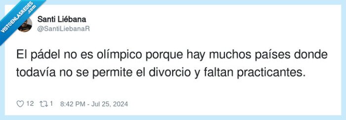 1612994 - Pádel, deporte de divorciados, por @SantiLiebanaR