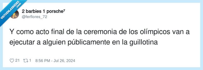 públicamente,juegos olímpicos,guillotina,ceremonia,ejecutar,jjoo