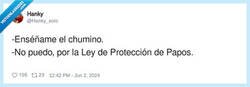 Enlace a Ley de Protección de Papos, por @Hanky_solo