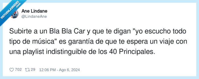 indistinguible,40principales,playlist,blablacar,musica