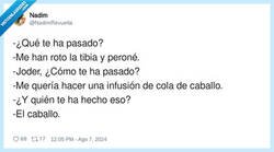 Enlace a Cuando el caballo no está para hostias, por @NadimRevuelta