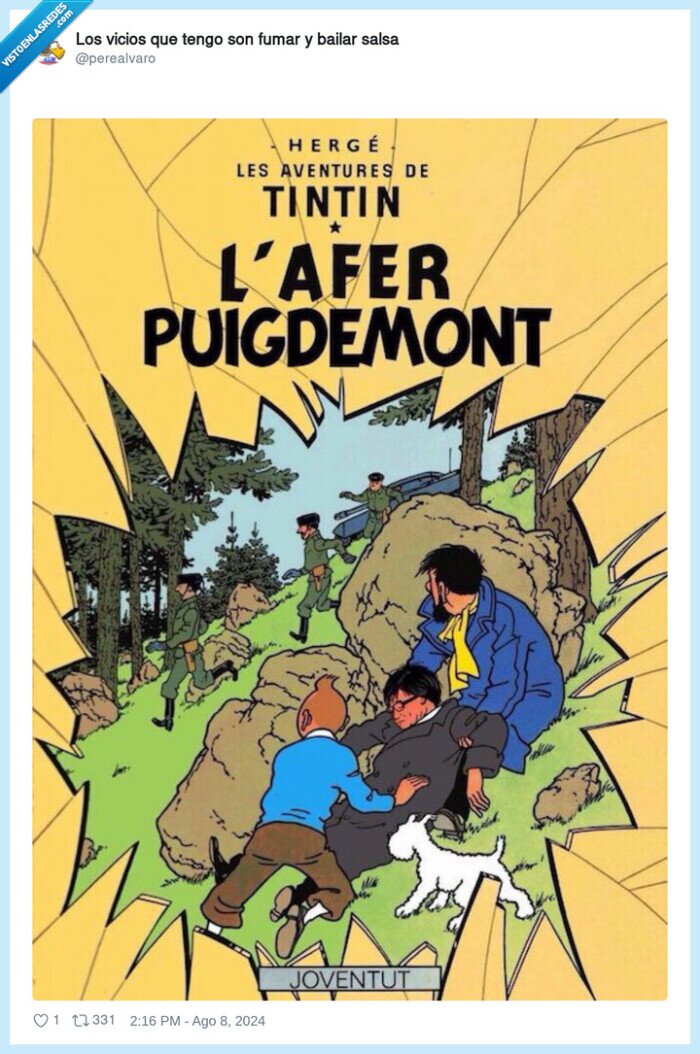 carles puigdemont,ridiculo,españa,fuga,amnistia,tintin