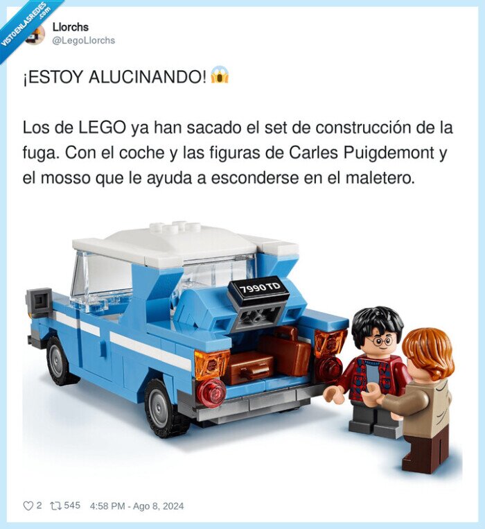 construcción,lego,esconderse,carles puigdemont,maletero,figuras