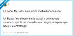 Enlace a Mr Beast enmascarando su ética desde tiempos inmemoriales, por @Albagarnie