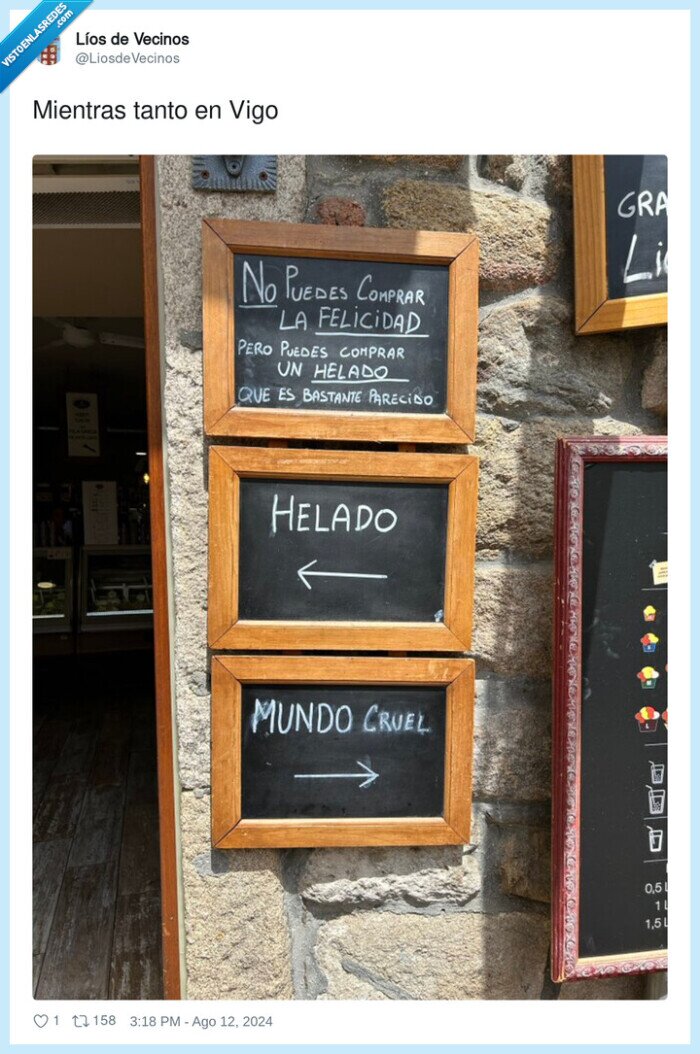 felicidad,cartel,helado,vigo