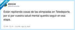 Enlace a Para los enfermos de los JJOO, aún podéis seguir dándole si os dejasteis algo, por @BrioEnfurecida