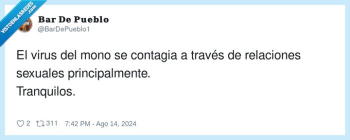 principalmente,relaciones,tranquilos,contagiarse,viruela del mono