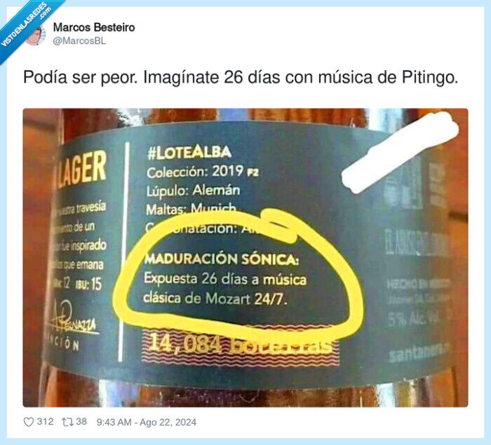 música,pitingo,lager,maduración,mozart