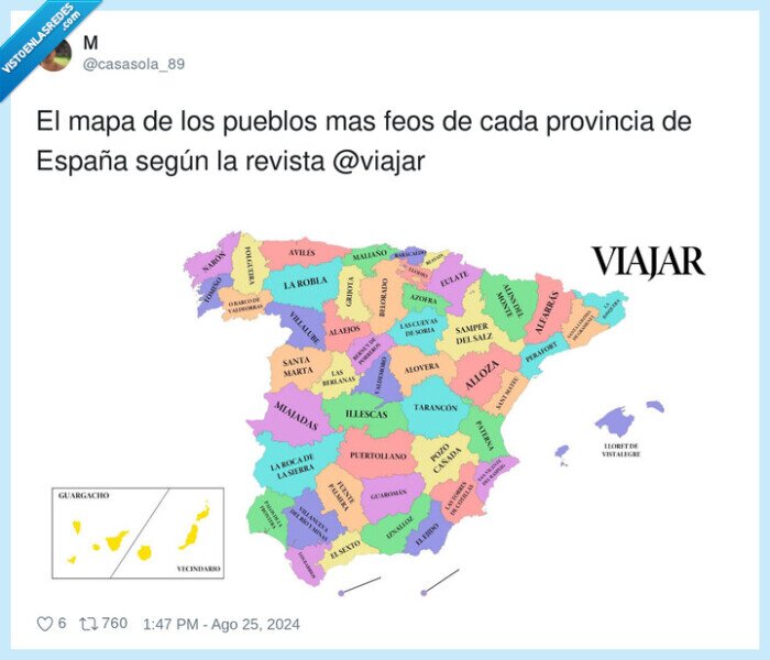 1631328 - La revista @viajar ha publicado el mapa de los pueblos más feos de cada provincia de España