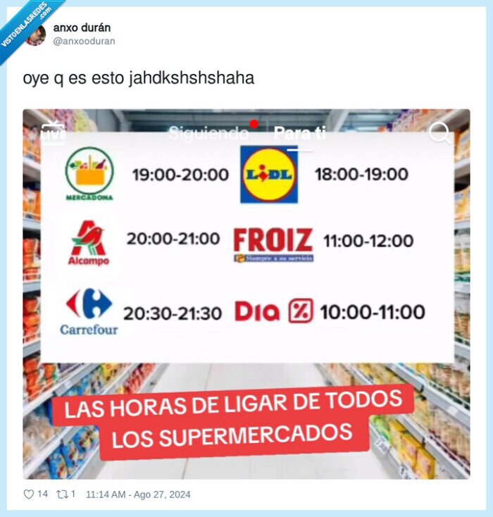 ligar,horario,supermercados,mercadona