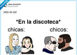 Enlace a Chicos vs chicas en la discoteca, por @yisuscribete