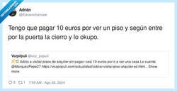 Enlace a La nueva moda es cobrar por enseñar un piso, por @Elevenchancee