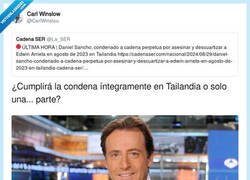 Enlace a Yo creo que la cumplirá por partes, pero aún así debe estar destrozado. Eso por no hablar del estado de los miembros de se familia, por @CarlWinslou