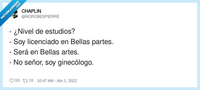 1633469 - Licenciado en Bellas partes, por @NOROBESPIERRE