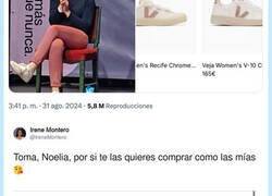 Enlace a Irene Montero deja por los suelos con este zasca a una sabionda que le reprochaba el precio de sus zapatillas