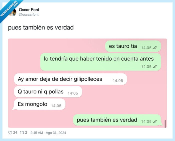 tauro,tonto,mongolo,conversación