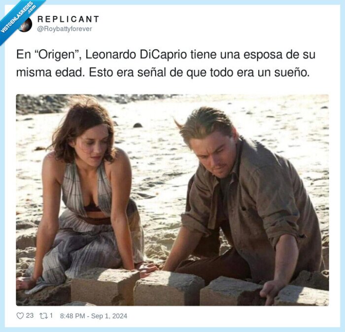 origen,leonardo dicaprio,esposa,señal,sueño