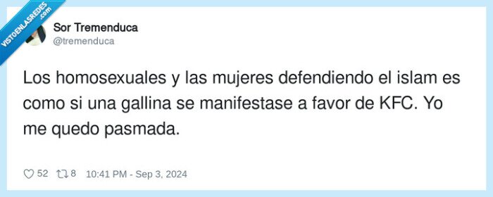 homosexuales,defender,manifestarse,mujeres,gallina,pasmada