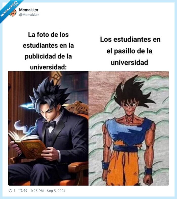 son goku,universidad,publicidad