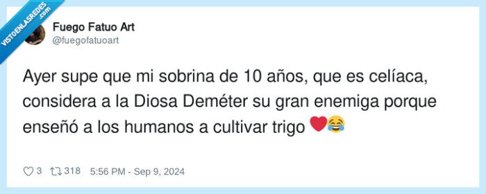 celíaca,enemiga,trigo,deméter