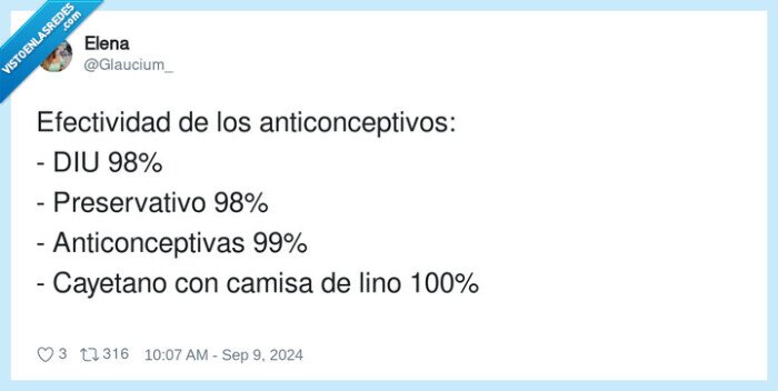 anticonceptivos,anticonceptivas,preservativo,efectividad,cayetano,camisa