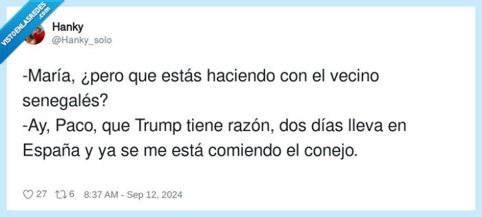 senegalés,comiendo,conejo,trump,inmigrantes,mascotas