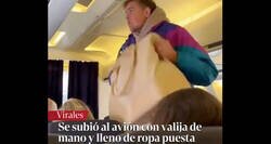 Enlace a Para no tener que pagar extra, se pone toda la ropa encima y llega así al avión