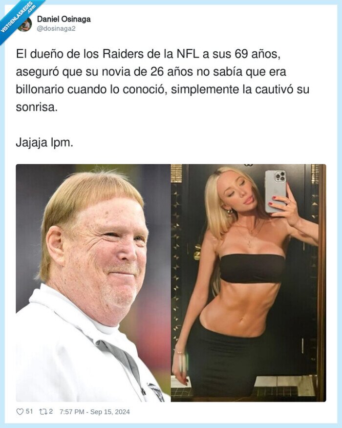 novia,interesada,billonario,cautivó,nfl,dinero,raiders