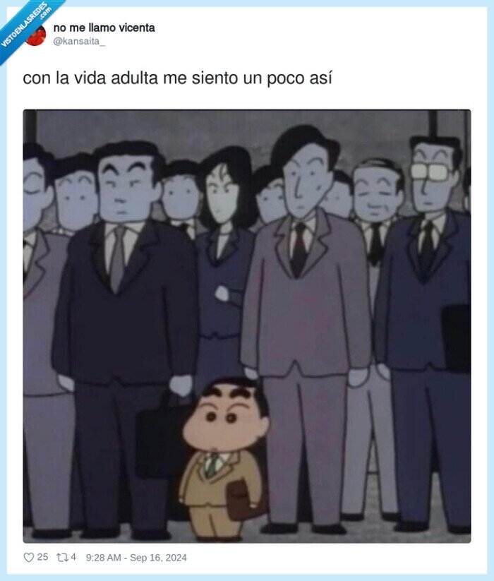 shinchan,vida adulta,traje